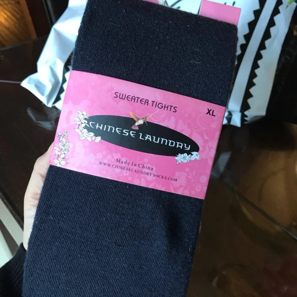 Chinese laundry Navy sweater tights